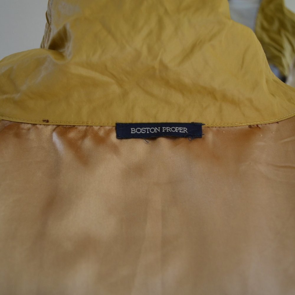 Vintage Fall Boston Proper Women’s Shine Brown and Mustard Jacket, Size Small - Picture 10 of 13